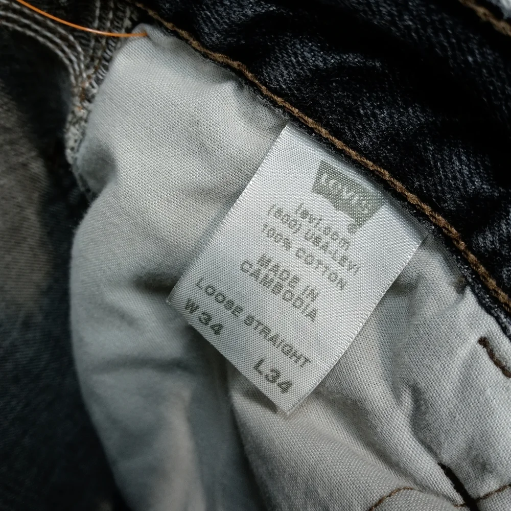 Levi's men's grey loose straight carpenter jeans. Sz 34x34. M102pm_10